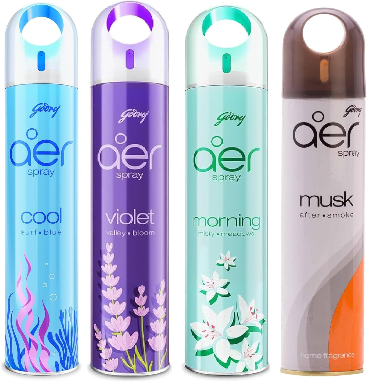 Godrej aer Home Assorted Air Freshener Spray - 300 Ml ( Pack Of 4 )