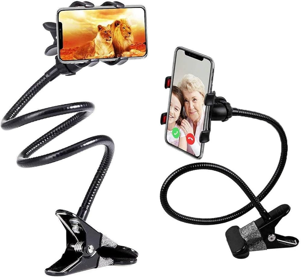 Flexible Mobile Tabletop Stand for All Smartphones (Pack of 1) Mobile Holder