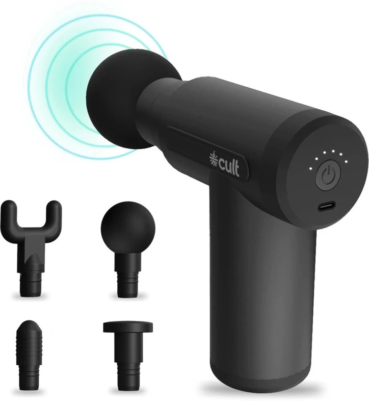 Cult Volt Silicone head, 3000mAh Battery, Pain Relief, Deep Tissue Full body gun Massager (Black)