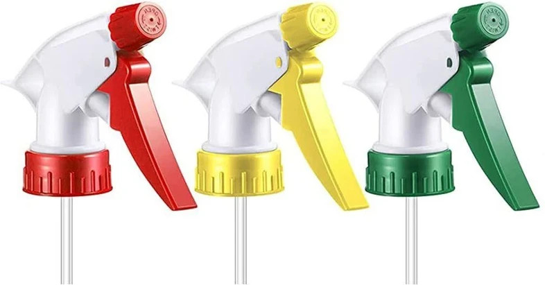 Plastic Trigger Spray | Spray Gun | Sprayer | Bottle Nozzle Head For Home, Salon & Office Purpose | Fits on Every Bottle- Random Colour Bottles Not Included- (Pack of 3) 1 L Hand Held Sprayer (Pack of