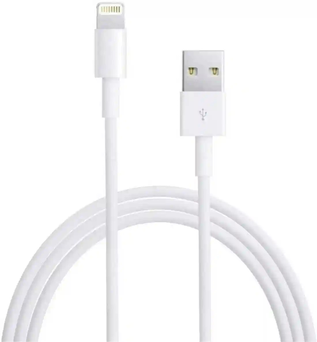 Bolt Lightning Cable 2 A 1 m USB to Lightning Cable For Rapid Charging in iOS Devices (Compatible with Iphone 5/5C/5S/6/6S/7/8/X/XR/XS Max/11/12/13/14 Series, iPad, iPod & More, White, One Cable)