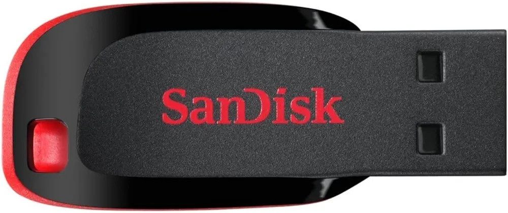SanDisk Cruzer Blade 64GB, USB 2.0, Flash drive, Pendrive, Red, 5Y Warranty