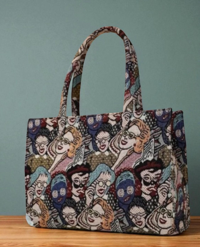 Stylish Jute Tote Bag For Office and Laptop, Shopping Shoulder Bag, Shoppers Tote Handbags Lightweight Waterpoof Big Size, Grocery Bag, Eco Friendly Bags For Shopping For Women