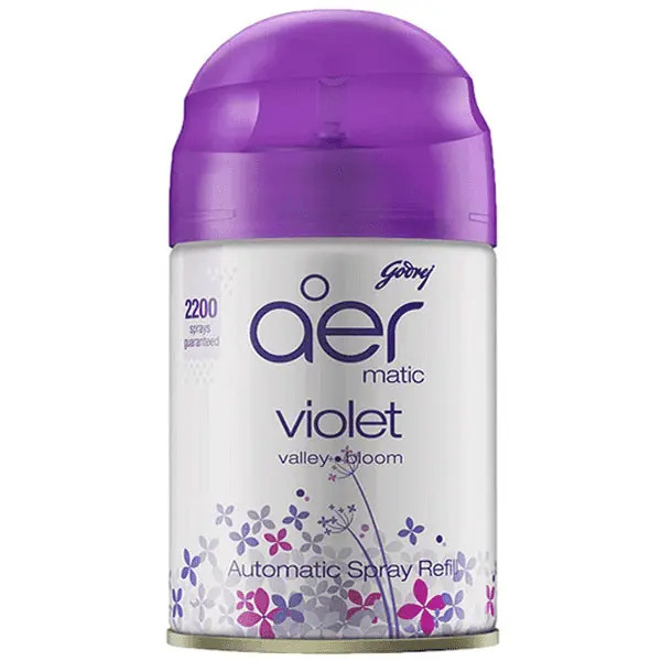 Godrej aer matic, Automatic Spray Air Freshener Refill Pack - Violet Valley Bloom 210ml