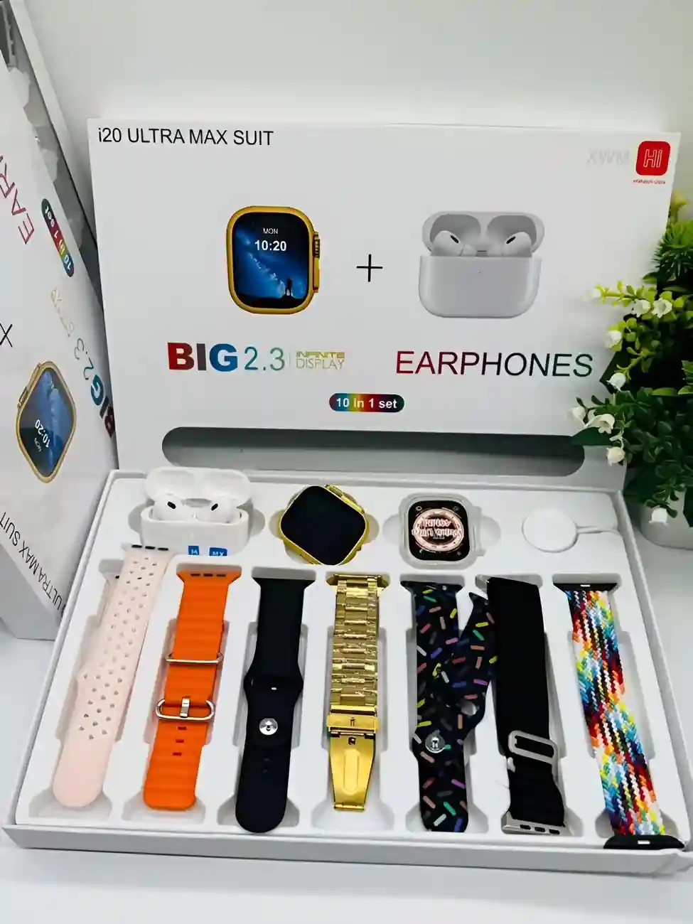 I20 Ultra with WiFi GPS4G R4 Smartwatch (Multicolor Strap, Free Size)