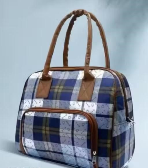Checkered Travel Duffle Bag | Stylish Handbag | Perfect for Weekend Getaways Daypack