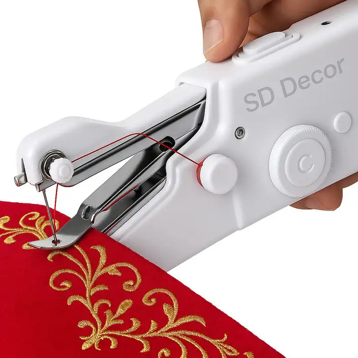 Electric Handy Stitch Sewing Handheld Cordless Portable Sewing Machine for Home Tailoring, Hand Machine | Mini Silai | White Hand Machine