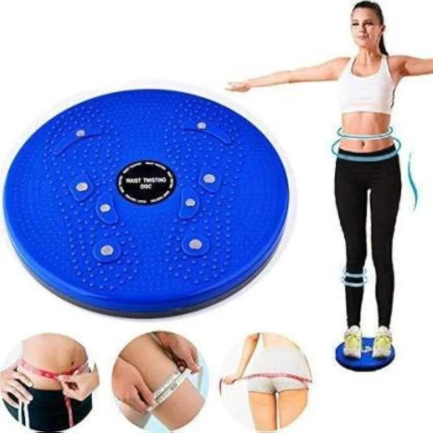 Tummy Twister Abdominal ABS Exerciser Body Toner-Fat Buster Oblique Workout Love Handles Perfect Waist Trimmer Home Gym Equipment for Men and Women; 90 kg, Multi-Colored