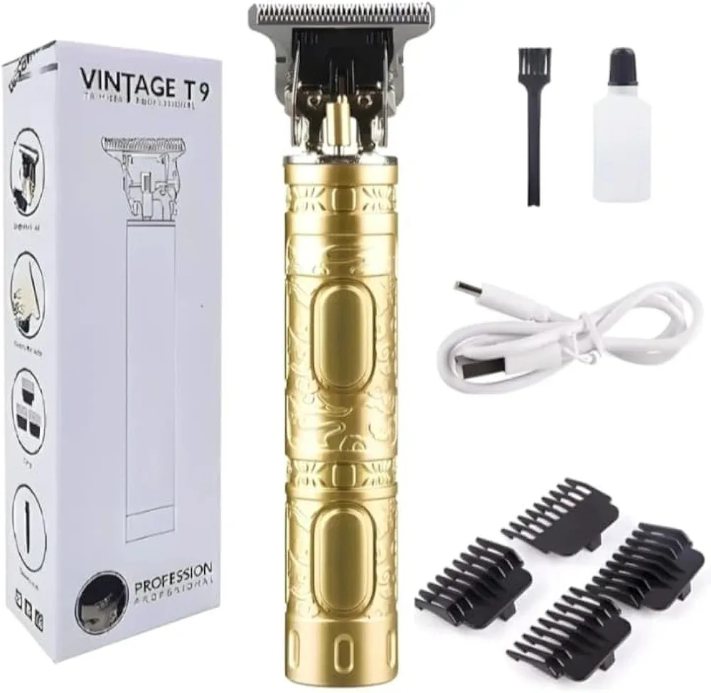 VINTAGE T9 TRIMMER BF2333 Trimmer 45 min  Runtime 10 Length Settings (Gold)
