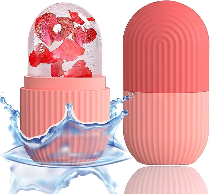 Ice Face Roller Massager,Ice Cube Roller for Face, Eyes and Neck Naturally Conditioning and Skin Care,De-Puff Eye Bags,Reduce Migraine Pain,Reusable Massage Silicone Ice Mold (Multicolor)