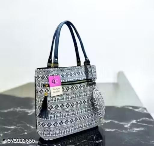 Junglee Pattern Black Combo Pouch Handbag for Girls