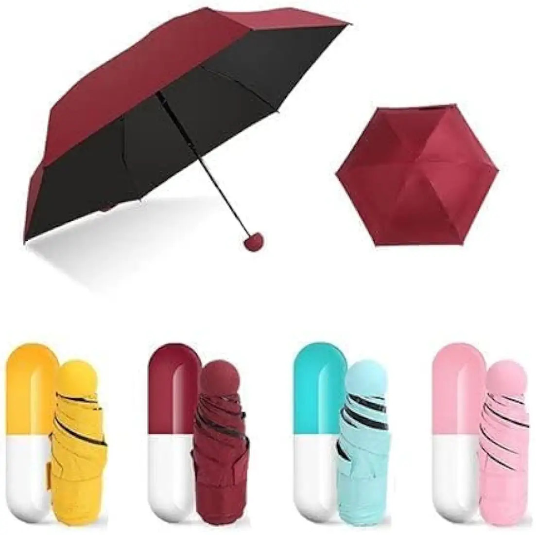 Portable Mini Umbrella for Women Pocket Umbrella for Men Capsule Umbrella for Kids Bottle Umbrella for Sun Protection Sun Umbrella for Women Big Umbrella for Rain
