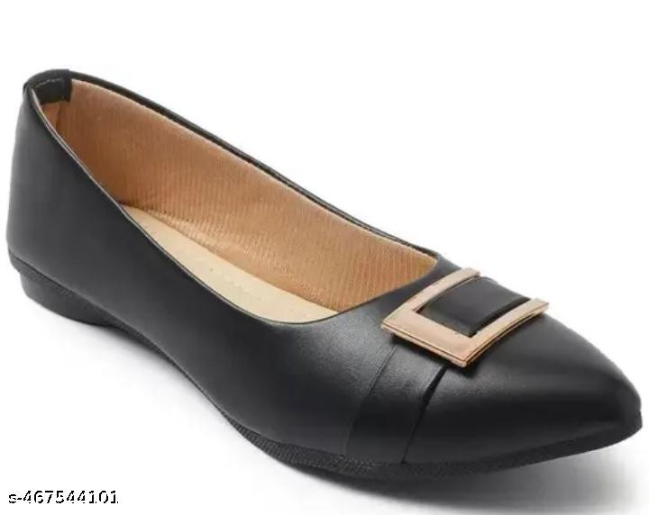 A K ENTERPRISES Front Buckle Bellies For Women (Black)