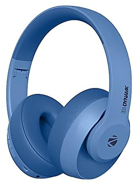 ZEBRONICS Zeb-Dynamic Wireless Headphone with 34 hrs. of Playback (Blue)