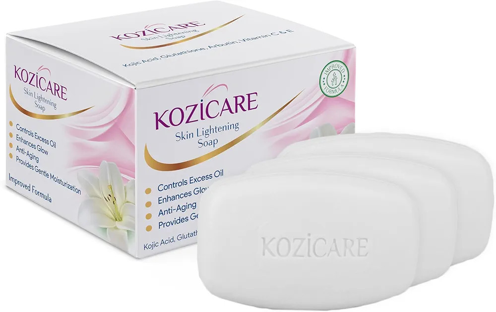 Kozicare pack of - 3 Kojic Acid Soap & Glutathione Soap | Body Tan Removal Soap | Bath Soap for Men & Women | Bath Soap Combo Offers | Reduces Dark Spots & Hyperpigmentation | For Glowing Skin