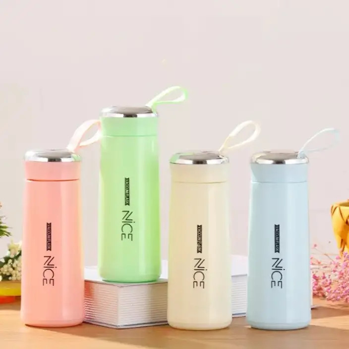 NICE Stainless Steel Vacuum Flask Hot & Cold Water Bottle Leak-Proof, 500 ml Flask (Pack of 1, Multicolor, Steel)