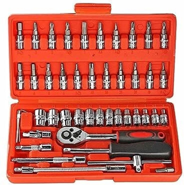 46 in 1 TOOL KIT FOR BIKE REPAIRING,CAR etc. Socket Set (Pack of 46)