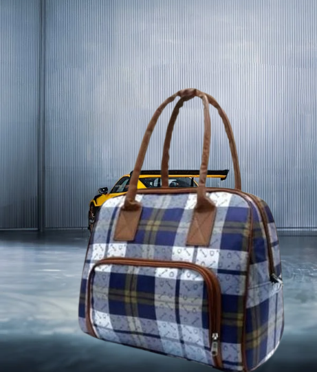 Checkered Travel Duffle Bag | Stylish Handbag | Perfect for Weekend Getaways Daypack