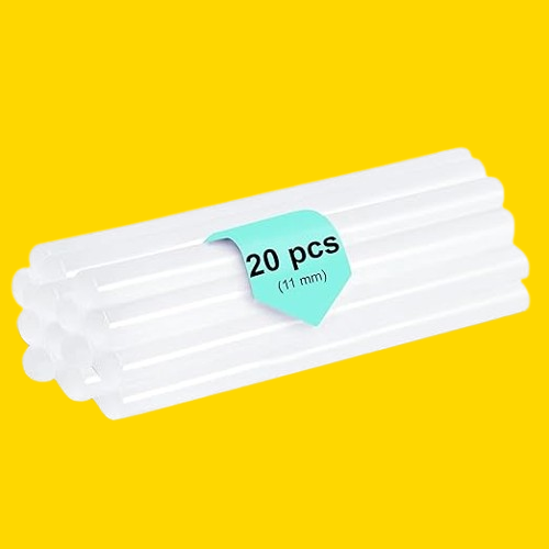 Glue Sticks, 11mm Transparent Glue Gun Sticks, 20 Piece for DIY Craft Work, Gift Decoration Electronics Repairing & Home Use